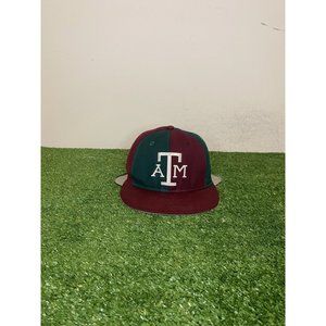 Vintage Texas A&M Aggies hat cap snap back block head gig em mens 90s football